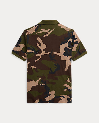 Camo Cotton Mesh Polo Shirt