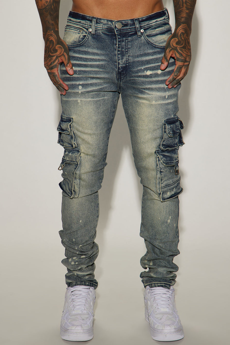 Loaded Stacked Skinny Cargo Jeans