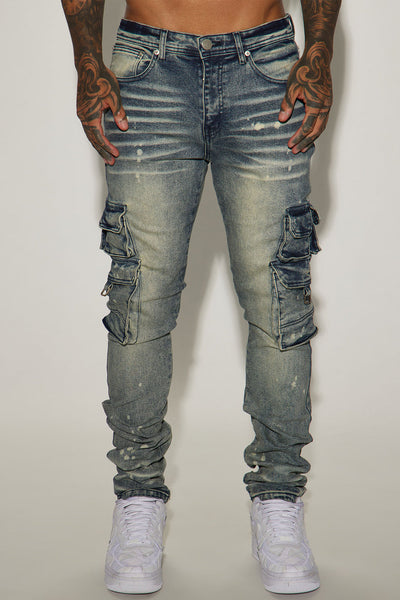 Loaded Stacked Skinny Cargo Jeans