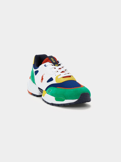 Polo Ralph Lauren jogger sneakers in multi colour with pony logo