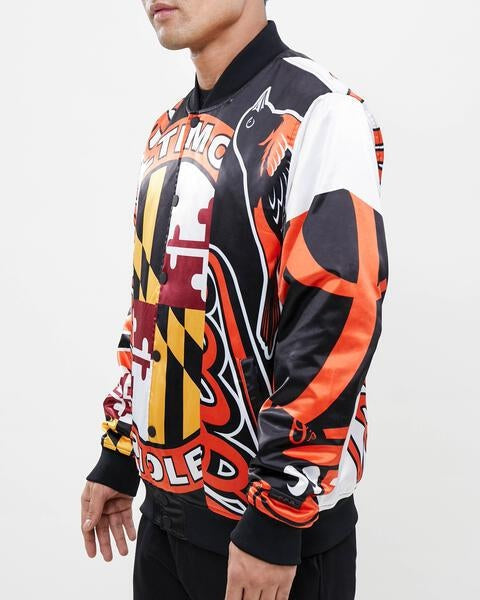 MLB BALTIMORE ORIOLES MASHUP MEN'S SATIN JACKET