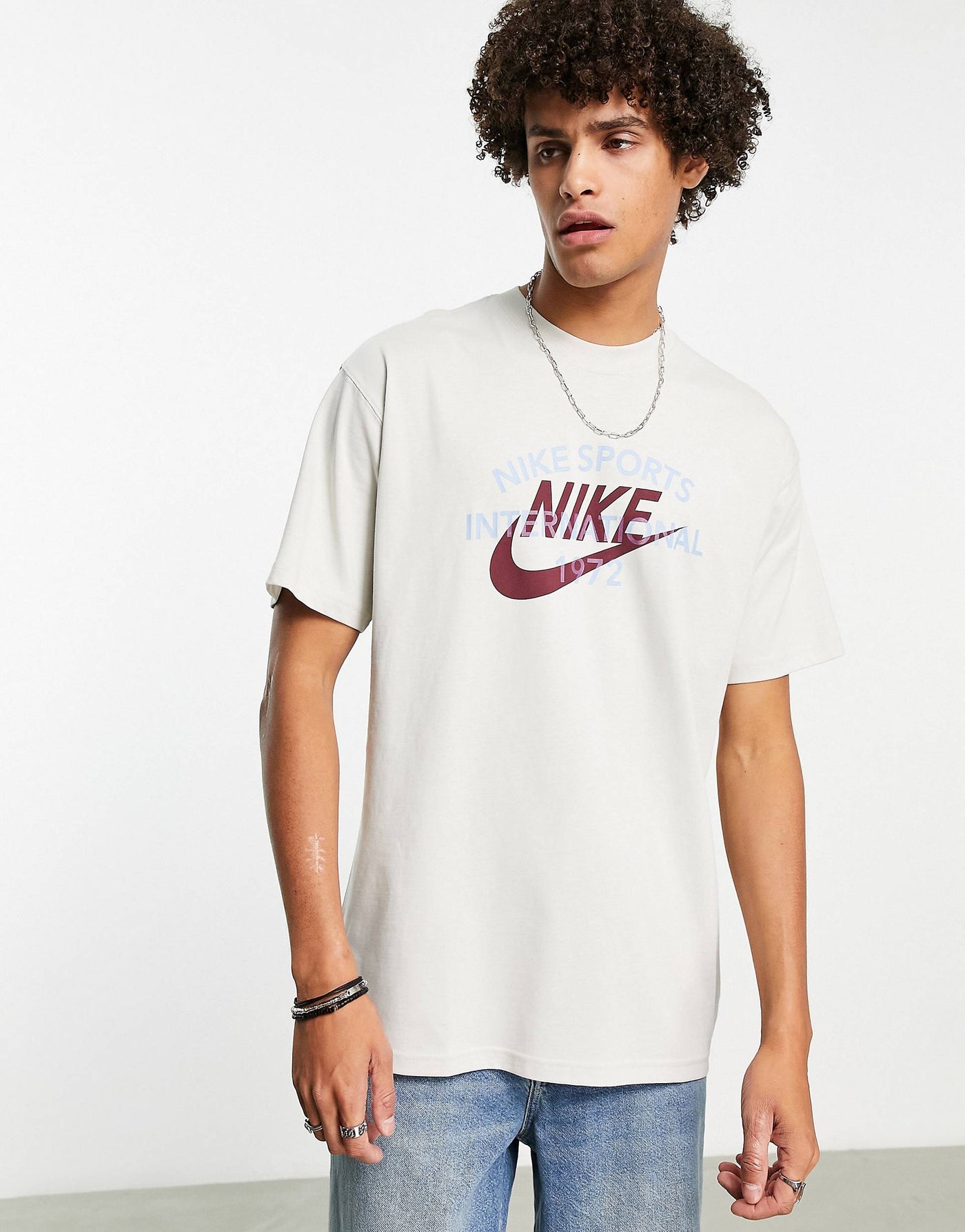 Nike Circa graphic T-shirt in light bone