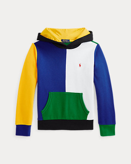 Color-Blocked Fleece Hoodie