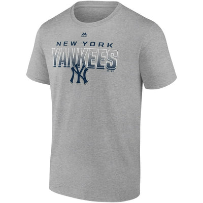 Majestic Heathered Gray New York Yankees Tee