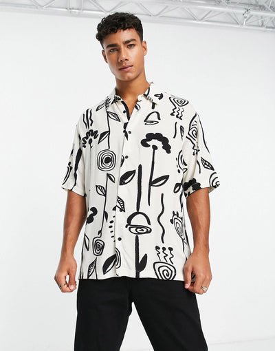 Bershka floral printed shirt