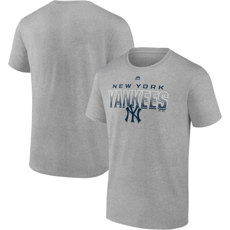 Majestic Heathered Gray New York Yankees Tee