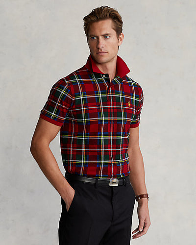 Tartan Mesh Polo Shirt