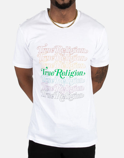 TRUE RELIGION MULTI-LOGO TEE