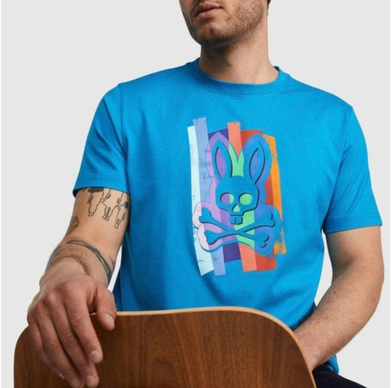 PSYCHO BUNNY TATTERFORD TEE - AQUA