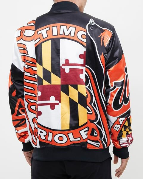 MLB BALTIMORE ORIOLES MASHUP MEN'S SATIN JACKET