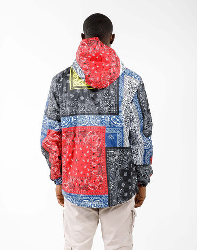 PATCHWORK PRINTED WINDBREAKER