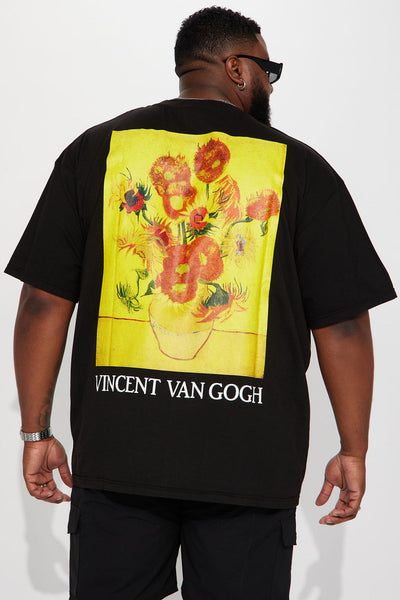 Vincent Van Vase With Fifteen Sunflowers Oversized Short Sleeve Tee