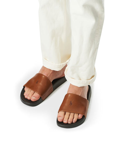 Leather polo slide