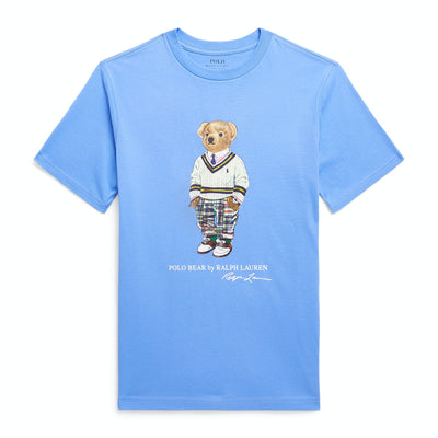 Ralph Lauren Blue Polo Bear Cotton Jersey T-Shirt