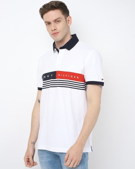 TOMMY HILFIGER
Brand Print Polo T-Shirt