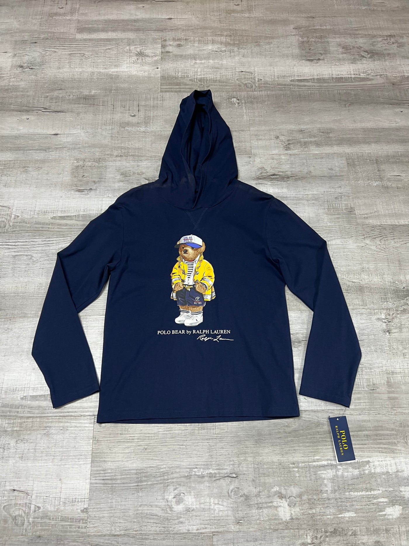 Polo Bear Hooded T Shirt Long Sleeve