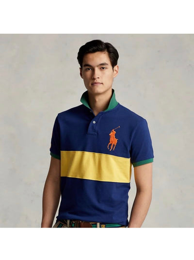 Big Pony Custom Slim Fit Mesh Crest Polo Shirt