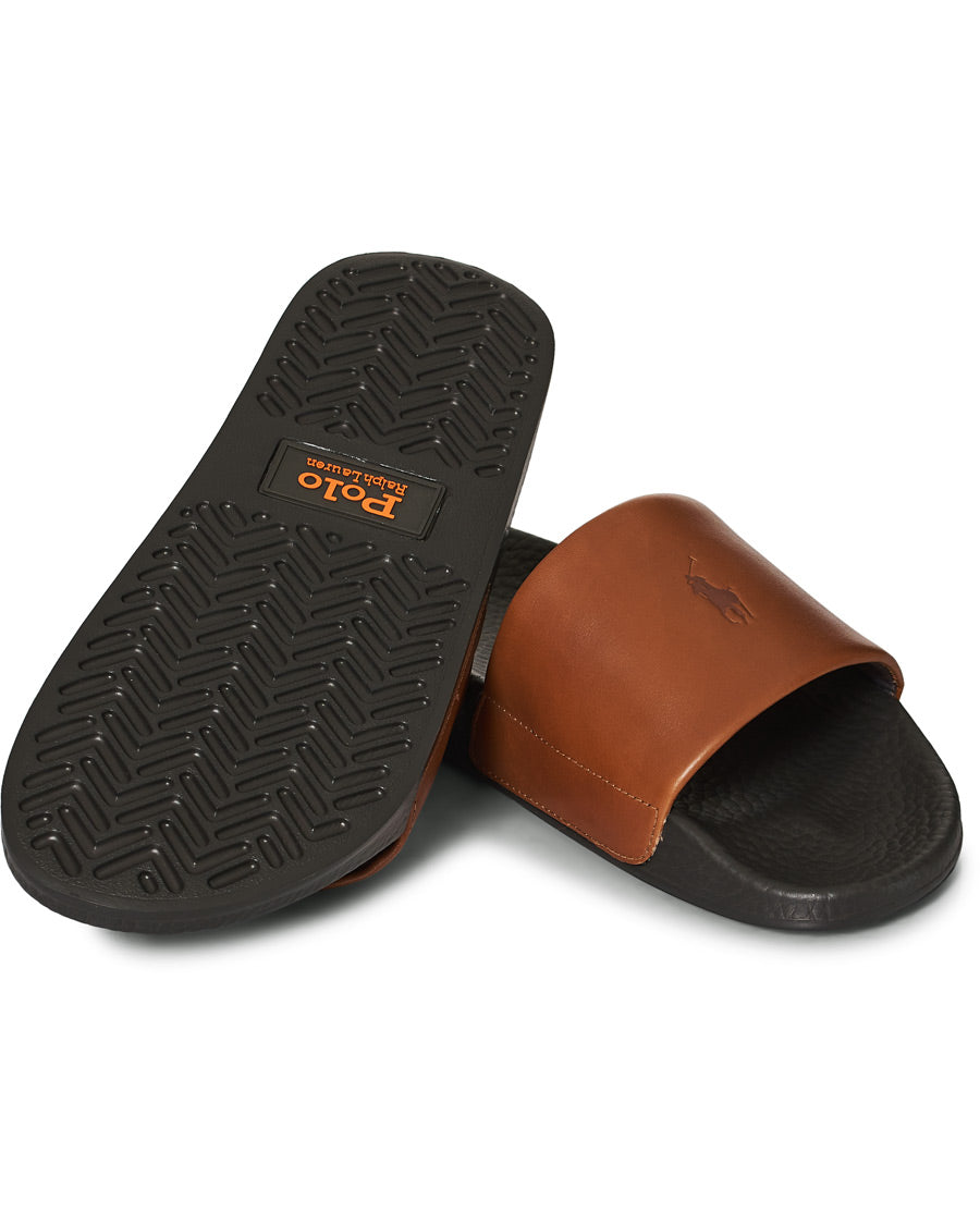 Leather polo slide