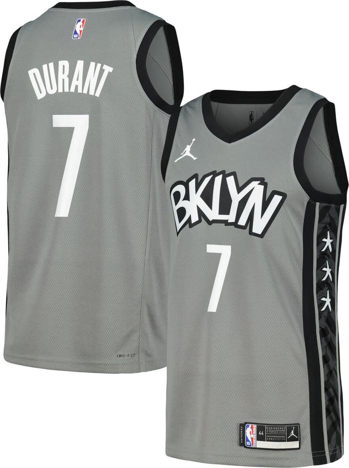 Nike Kevin Durant Gray Brooklyn Nets Swingman Player Jersey