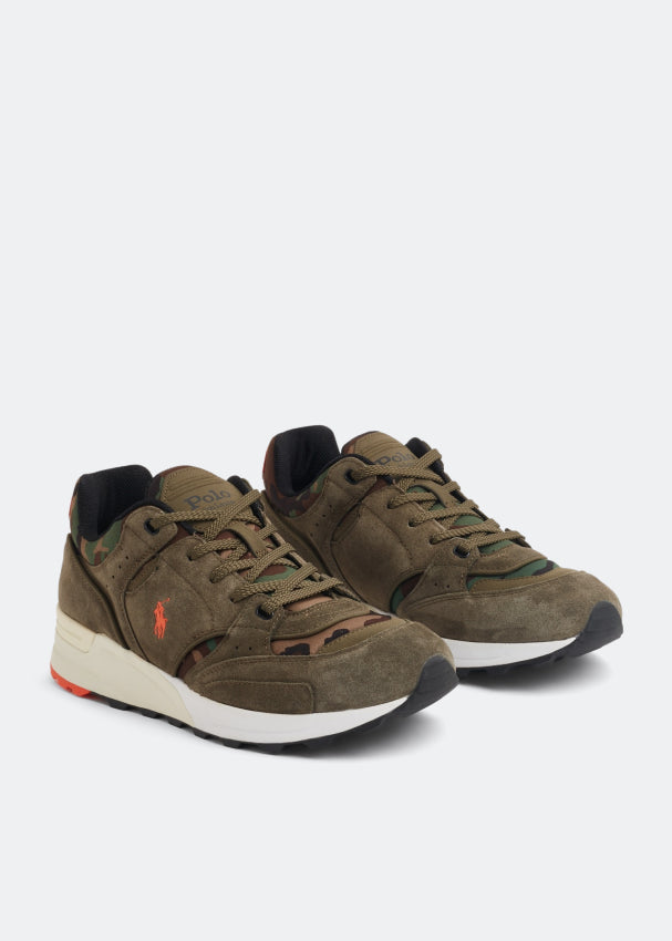 Polo Ralph Lauren Trackster 200 Suede & Camo Twill Sneaker