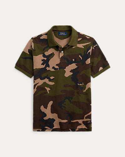 Camo Cotton Mesh Polo Shirt