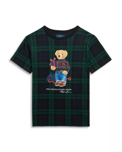 Polo Bear Plaid Cotton Jersey Tee