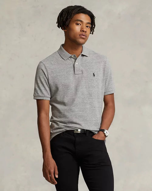 Grey polo button up